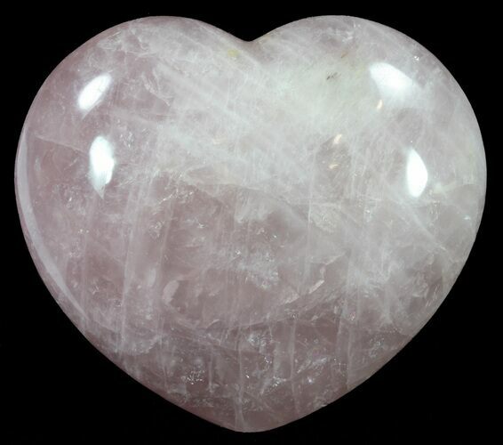 Polished Rose Quartz Heart - Madagascar #62487